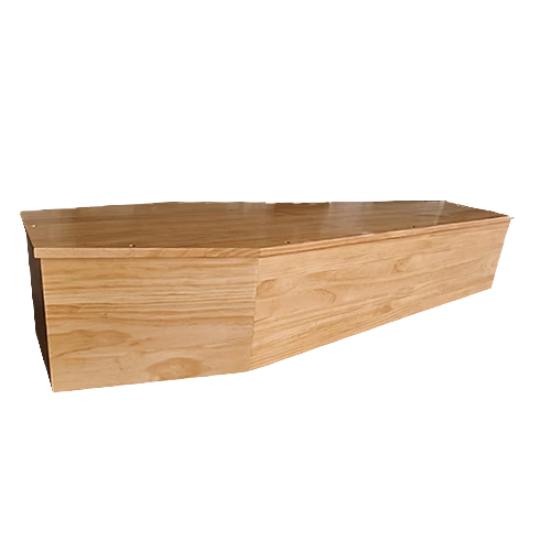 Poplar Wooden Coffin Customized Color